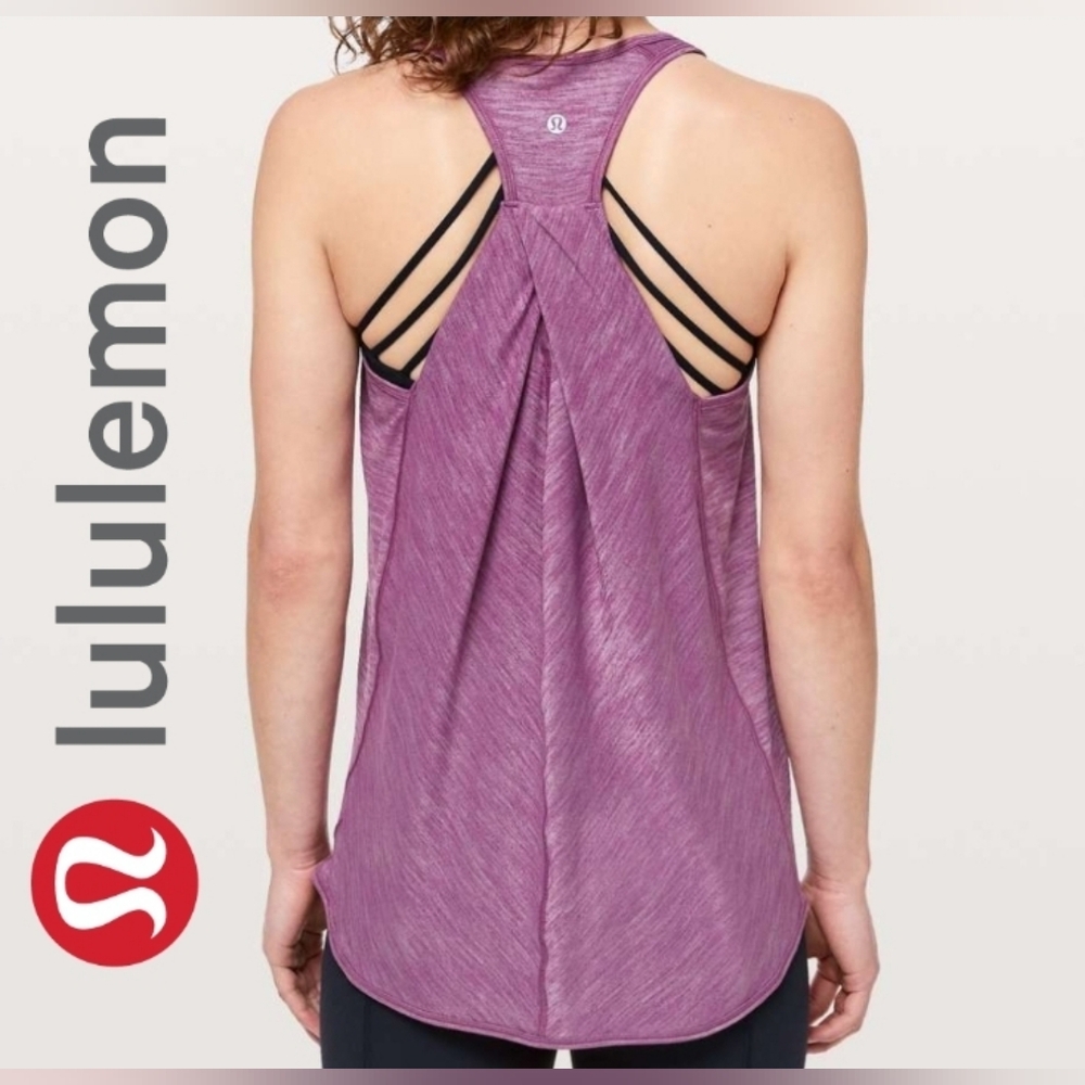 3 for $5 CLEARANCE Lululemon Essential Tank Heathered Vintage Plum GUC Size 10